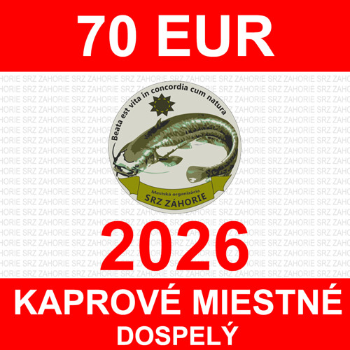 2. DOSPELÝ - kaprové miestne povolenie 2026