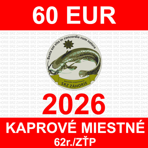 3. DOSPELÝ - kaprové miestne povolenie nad 62r./ZŤP 2026