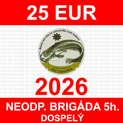 9. DOSPELÝ - neodpracovaná brigáda 5hod/25 EUR 2026