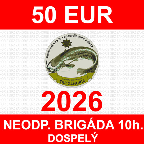 9.1. DOSPELÝ - neodpracovaná brigáda 10hod/50 EUR 2026