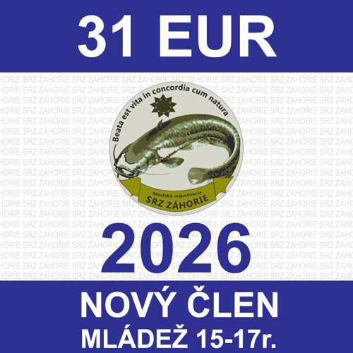 1. MLÁDEŽ - zápisné, členský príspevok a členský preukaz 2026 - nový člen