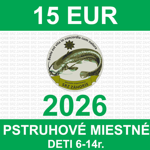 2. DETI 6-14r. - pstruhové miestne povolenie pre člena z inej organizácie 2026