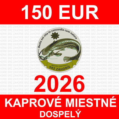 1. DOSPELÝ - kaprové miestne povolenie - člen z inej organizácie 2026