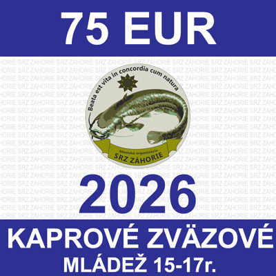 3. MLÁDEŽ 15-17 r. - kaprové zväzové povolenie 2026