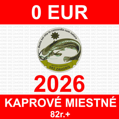 5. DOSPELÝ - kaprové miestne povolenie nad 82r. 2026