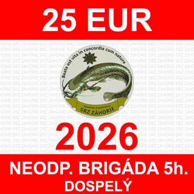 9. DOSPELÝ - neodpracovaná brigáda 5hod/25 EUR 2026