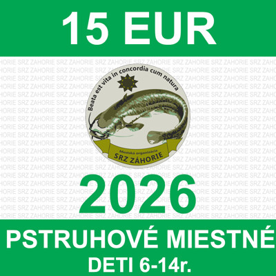 2. DETI 6-14r. - pstruhové miestne povolenie pre člena z inej organizácie 2026...