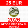 9. DOSPELÝ - neodpracovaná brigáda 5hod/25 EUR 2026