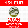 1. DOSPELÝ - zápisné, členský príspevok, členský preukaz 2026, mimoriadna členska známka SRZ RADA Žilina - nový člen
